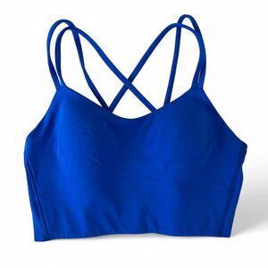 Lululemon minimalist cobalt blue sports bra